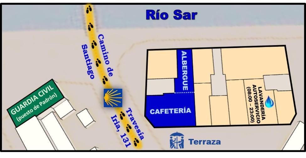 Albergue Cafeteria Rio Sar Padron Luaran gambar